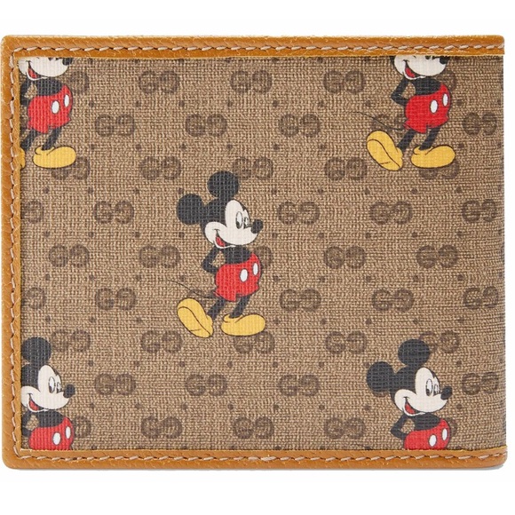 Gucci x Disney Wallet Mini GG Supreme Mickey Mouse Beige - Picture 8 of 9